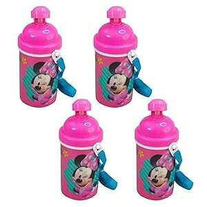 Zak Designs [4{pbN] fBYj[ ~j[}EX LbY 12IX |bvAbvW  EH[^[{g LOXgbvt Zak Designs [4-Pack] Disney Minnie Mouse Kids 12oz Pop-up Lid Canteen Water Bott