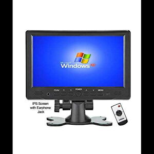 Loncevon- 7 inch Small HDMI Monitor Crisp in HD1080P with VGA AV Inputs ; Display for Computer/TV/Raspberry PI ; - IPS 1024x600 Resolution, 178 Full Viewing Angles, with Speaker, Headphone Jack