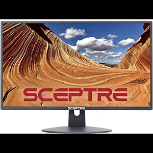 Scepter 24 C` vtFbVi^ 75Hz 1080p LED j^[ 2x HDMI VGA Xs[J[A}VubN (E248W-19203R V[Y) Sceptre 24" Professional Thin 75Hz 1080p LED Monitor 2x HDMI VGA Build-in Speakers, Mac
