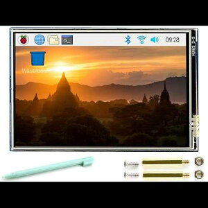 waveshare 3.5 inch Resistive Touch Screen IPS LCD 480x320 Hardware Resolution XPT2046 Controller for Any Revision of Raspberry Pi (4B/3B+/3B/2B/A+/B+)