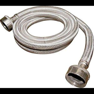 Plumb Pak PP23832 洗濯機ホース、3/4 インチ X 5 フィート、Fht、ステンレススチール、60 インチ Plumb Pak PP23832 Washing Machine Hose, 3/4 in X 5 Ft, Fht, Stainless Steel, 60"