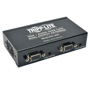 Tripp Lite fA VGAACat5/Cat6 GNXe_[oR̃I[fBIA{bNXX^C V[o[A1440x900 (60Hz)Aő 300 tB[gB(B132-200A-SR) Tripp Lite Dual VGA with Audio Over Cat5/Cat6 Extender, Box-Style 