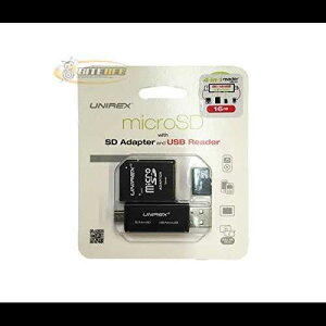 Unirex MSW-165S 16GB UHS-1 NX 10 }CN SD 4-in-1 USB [_[уA_v^[t Unirex MSW-165S 16GB UHS-1 Class 10 Micro SD with 4-in-1 USB Reader and Adapter