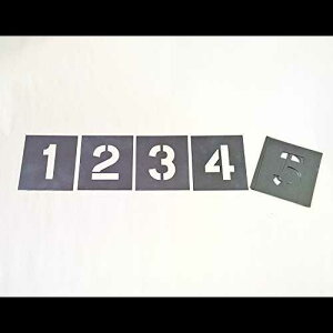 PRYOR FSF1/2 Zinc Flat Zinc Plate Figure Stencils 0-9 1/2" (12.7 mm)