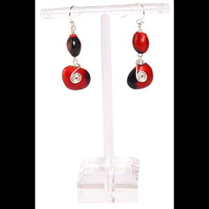 �y���[�̃M�t�g�C�������O �����p 1.75�C���` - �Ӗ��̂���K�^�̃��C���[�� ���b�h�u���b�N�V�[�h�_���O���Y by Evelyn Brooks EvelynBrooksDesigns Peruvian Gift Earrings for Women 1.75- Meaningful Good Luck Huayruro R