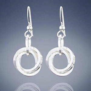 킢umbgT[N_OCO TCNX^[OVo[ VvȃWG[MtgACfA ւ̃MtgɍœK Tahmi Cute Love Knot Circle Dangle Earrings Made From Rec