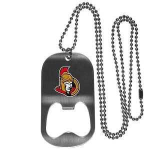NHL Siskiyou �X�|�[�c �t�@�� �V���b�v �I�^�� �Z�l�^�[�Y �𔲂� �^�O �l�b�N���X 20 �C���` �X�`�[�� NHL Siskiyou Sports Fan Shop Ottawa Senators Bottle Opener Tag Necklace 20 inch Steel