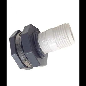 Van Enterprises 3/4 インチ バルクヘッド フィッティング ガーデン ホース アダプター キット付き 雨樽、水族館、水槽、浴槽、池用 Van Enterprises 3/4" Bulkhead Fitting with Garden Hose Adapter Kit for Rain Barrels,