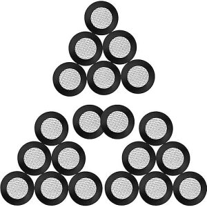 Honoson 20 Pcs Screen Hose Washer 1/2 Garden Filter Pressure Shower Head Washer Gasket Stainless Steel Seal O Ring Hose Net Shower Head Washer 40 Mesh for Water Faucet Shower Garden Hose Connector