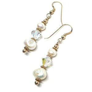 {BW^I[XgANX^COJX^ Meredithbead Cultured Freshwater Pearl Austrian Crystal Earrings Custom