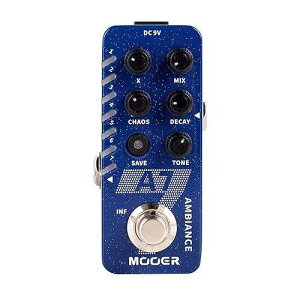 MOOER A7 Reverb Guitar Pedal Ambiance Versatile with 7 Diffrevent Rever Effects And Save Setting Function, INFINITE Trail Function, Supports Buffer Bypass or True Bypass