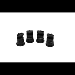 Valley Industries 140° Deflector Broadcast Spray Nozzle - 10.0 Orifice Size, 10 to 45 PSI, Black, 4 Pack