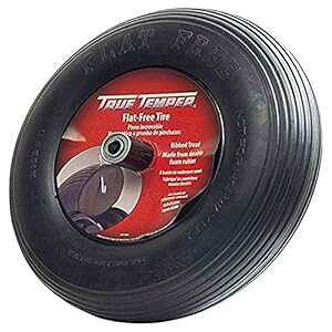 True Temper FFTCC 8 C`nu ugbhtm[tbg艟ԃ^CA8 C`AubN True Temper FFTCC 8 in. Hub Never Flat Wheelbarrow Tire with Ribbed Tread, 8-Inch,Black