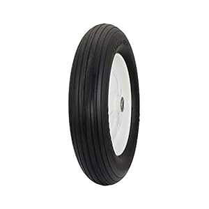 �}���\�� 4.80/4.00-8 �C���` �m�[�p���N �^�C�� (�z�C�[���t��)�A3 �C���` �n�u�A3/4 �C���` �x�A�����O�A���u�g���b�h Marathon Industries Marathon 4.80/4.00-8 Flat Free Tire on Wheel, 3 Hub, 3/4 Bearings, Ribbed Tread