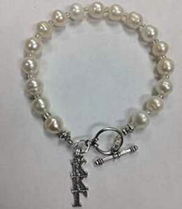 �W���p�[�� �J�b�p �J�b�p �K���} ���q�w���N���u �M���V�� �g�O�� �u���X���b�g Ann Peden Jewelry Freshwater Pearl Kappa Kappa Gamma Sorority Greek Toggle Bracelet