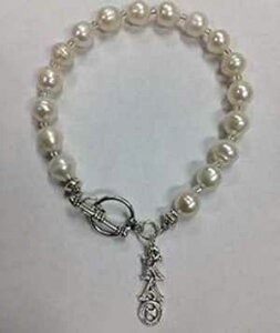 �W���p�[�� �J�b�p �A���t�@ �V�[�^ ���q�w���N���u �O���[�N �g�O�� �u���X���b�g Ann Peden Jewelry Freshwater Pearl Kappa Alpha Theta Sorority Greek Toggle Bracelet