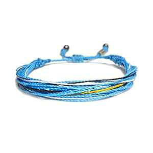 RUMI SUMAQ A[` TbJ[ uXbg J[ u[AzCgAubNACG[ jp w}^CgXg[t RUMI SUMAQ Argentina Soccer Bracelet in Flag Colors Blue, White, Black and Y