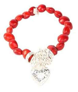 �����p�y���[�M�t�g�u���X���b�g - Huayruro ���b�h�V�[�h�A�L�k���̂���A�n�[�g�`���[�� - Evelyn Brooks �ɂ��i�`�������n���h���C�h�W���G���[ EvelynBrooksDesigns Peruvian Gift Bracelet for Women - Huayru