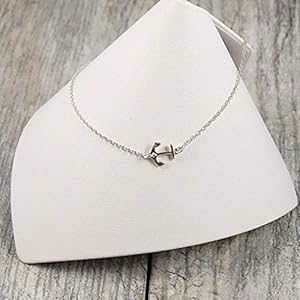 �X�^�[�����O�V���o�[ �����ȃA���J�[ �u���X���b�g �W���G���[ �M�t�g �ޏ��ւ� Designed by Stacey Jewelry, LLC Sterling Silver Tiny Anchor Bracelet Jewelry Gift for Her