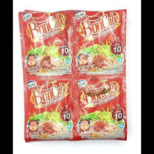 Kobe Bon Cabe (Boncabe) Sambal Tabur - Sprinkle Chili Flakes Level 10 Hot 24-ct, 108 Gram