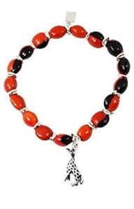 �����p�y���[�M�t�g�u���X���b�g - Huayruro ���b�h�u���b�N�V�[�h - �L�����`���[�� - Evelyn Brooks �ɂ��G�R�t�����h���[�W���G���[ EvelynBrooksDesigns Peruvian Gift Bracelet for Women - Huayruro Red Black Seeds