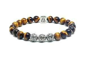 ^CK[AC uXbgAY ^CK[ACƃX^[OVo[ o r[Y uXbgAv~AĩuXbg Kartini Studio Tiger's Eye Bracelet, Men's Tiger's Eye and Sterling Silve