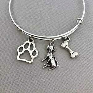 p_[VWG[Âꂳւ̃MtgAuXbgAՂ̍ Our Little Charms Dalmation Jewelry for Women, Dog Mom gifts Bracelet paw print bone