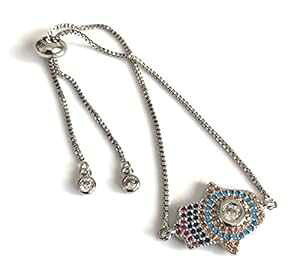 �����p�V���o�[���b�L�t�@�b�V�����u���X���b�g�K�^�n���T�`���[�� Sifrimania Silver Plated Fashion Bracelets for Women Good Luck Hamsa Charm