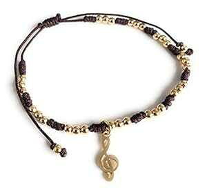 �T���L���[�M�t�g �����`���[�� �t�����h�V�b�v�u���X���b�g Sifrimania Thank You Gifts Musical Note Charm Friendship Bracelet