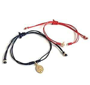 SIFRIMANIA Set of 2 String Matching Bracelets Christmas Catholic Friendship Gifts for Women