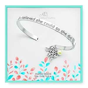 Nurse Practitioner Bracelet Stainless Steel / NP Caduceus / She Believed She Could So She Did Engraved Bracelet / Perfect Gift For Women / Perfect Gift for Birthday or Retirement MOM & THREE DAUGHTERS Nurse Practitioner