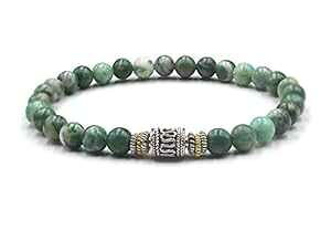 ŐuXbgAYŐƃX^[OVo[r[YuXbg Kartini Studio Jade Bracelet, Men's Jade and Sterling Silver Beads Bracelet