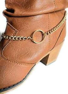 S[f O EGX^ u[c uXbg `L[ N ߉\ȃ`F[ 16 C` Boot Jewelry Shop Golden Ring Western Boot Bracelet Chunky Link Adjustable Chain 16 Inch
