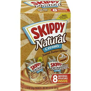 SKIPPY i` N[~[ s[ibc o^[ Xvbh ʃXNC[Y pbNA1.15 IX (64 pbN) SKIPPY Natural Creamy Peanut Butter Spread Individual Squeeze Packs, 1.15 Ounce (Pack of 64)