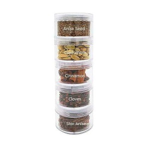 Spicylux The Whole Mix | Anise Seed, Green Cardamom pods, Cinnamon sticks, Cloves, Star Anise | Savory Herbs, Spices & Seasonings (Set of 5) - Packed in U.S.A.