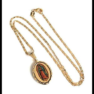 f OA_[y ʃ_ lbNX 17.5 C` AJ[ `F[ Sifrimania Virgen de Guadalupe Both Sides Medal Necklace 17.5 Inches Anchor Chain