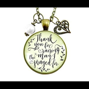 Gutsy Goodness 24 C` TL[ CWO } Iu h[Y ̓ }} WG[ Gutsy Goodness 24" Thank You Raising Man Of Dreams Wedding Day Mom Jewelry