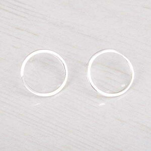 �X�^�[�����O�V���o�[ �I�[�v�� �T�[�N�� �C�������O - �����ȉ��ȃt�[�v �X�^�b�h �C�������O - �f�U�C�i�[ �n���h���C�h Tooliks Sterling Silver Open Circle Earrings - Small Dainty Hoop Stud Earrings - Design