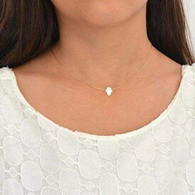 ホワイト オパール ハムサ ハンド ネックレス 14K ゴールドフィルド 16 インチ + 2 エクステンション Avnis White Opal Hamsa hand Necklace 14k Gold Filled 16 inch+ 2 extension