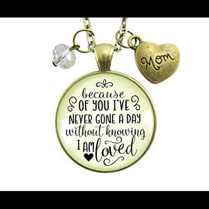 Gutsy Goodness 24 C` }} lbNX jꂽ̈̑蕨 WG[ Gutsy Goodness 24" Mom Necklace Because Of Your Love Gift from Blessed Daughter Jewelry