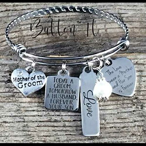 ButtonIt ̐VYMtgA͐VYǍ̋LOiAq̕ւ̃MtgAꑧq̃WG[Au BAR `[ ButtonIt Mother of the GROOM gift, Today a Groom, MOTHER wedding keepsake, mom gift f
