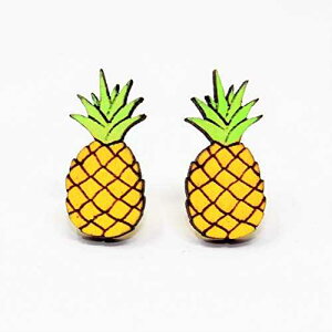 킢pCibṽX^bhsAX ^Cj[t[cnhCh|XgsAX Telestic Design Cute Pineapple Stud Earrings Tiny Fruit Handmade Post Earrings