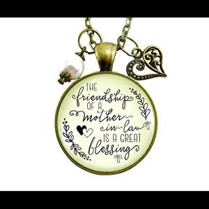 Gutsy Goodness 24 C` ` lbNX F͑f炵j Ӗ̂V}} EFfBO WG[ Gutsy Goodness 24" Mother In Law Necklace Friendship Is Great Blessing Meaningful New Mom Wedding Jewelry