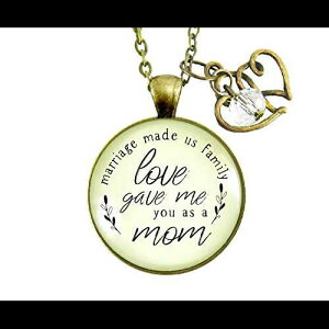 Gutsy Goodness 24 C` ` lbNX uh t@~[ Xebv}} Mtg EFfBO WG[ Gutsy Goodness 24" Mother in Law Necklace Blended Family Step Mom Gift Wedding Jewelry