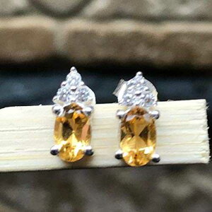 �i�`������ 1.5ct �S�[���f�� �V�g���� 925 �\���b�h �X�^�[�����O �V���o�[ �C�������O 10mm Natural Rocks by Kala Natural 1.5ct Golden Citrine 925 Solid Sterling Silver Earrings 10mm