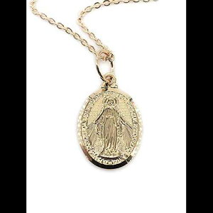 �J�g���b�N�l�b�N���X �����p �O���[�X�y���_���g 17�C���` �`�F�[�� Sifrimania Catholic Necklaces for Women Lady of Grace Pendant 17 Inches Chain