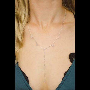 {w~A [Y NH[c Abg y lbNX X^[O Vo[ - 18 C` `F[A2 C`̒߉\ȃGNXe_[t - 1 ̒a Luna Tide Boho rose quartz lariat y necklace