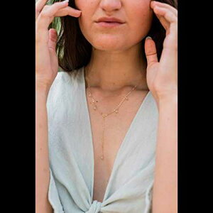 14K S[htBh̃{w~A[YNH[cGbg y lbNX - 18 C`̃`F[A2 C`̒߉\ȃGNXe_[t - 1 ̒a Luna Tide Boho rose quartz lariat y necklace i