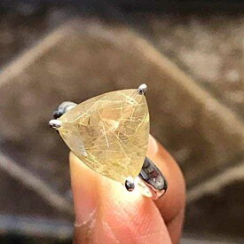 ナチュラル ゴールデン ルチル 925 ソリッド スターリング シルバー エンゲージメント リング サイズ 6 Natural Rocks by Kala Natural Golden Rutile 925 Solid Sterling Silver Engagement Ring Size 6