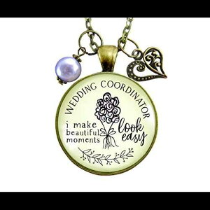 Gutsy Goodness 24 �C���` �E�F�f�B���O �R�[�f�B�l�[�^�[ �l�b�N���X �V�Y�V�w����̔������u�Ԃ̃M�t�g Gutsy Goodness 24 Wedding Coordinator Necklace Beautiful Moment Gift from Bride Groom